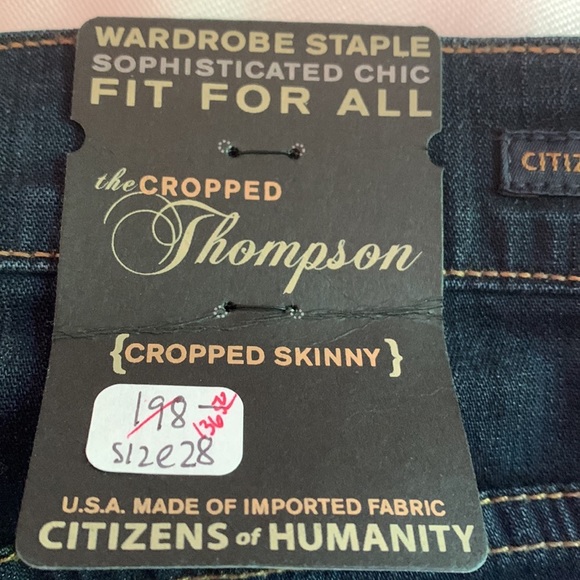 CITIZENS of Humanity Jeans, Thompson Medium Rise, Cropped Skinny, size 2… - Picture 7 of 16